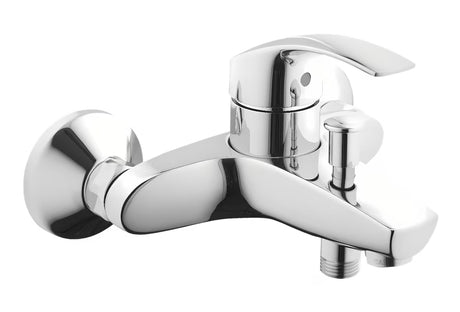 Kromirana enoročna stenska armatura za kad Grohe Eurosmart New s preklopnikom kad tuš