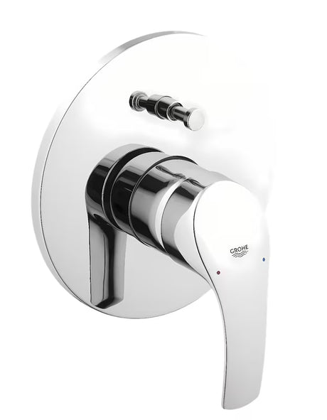 Podometna pršna in armatura za kad Grohe Eurosmart New v krom izvedbi.