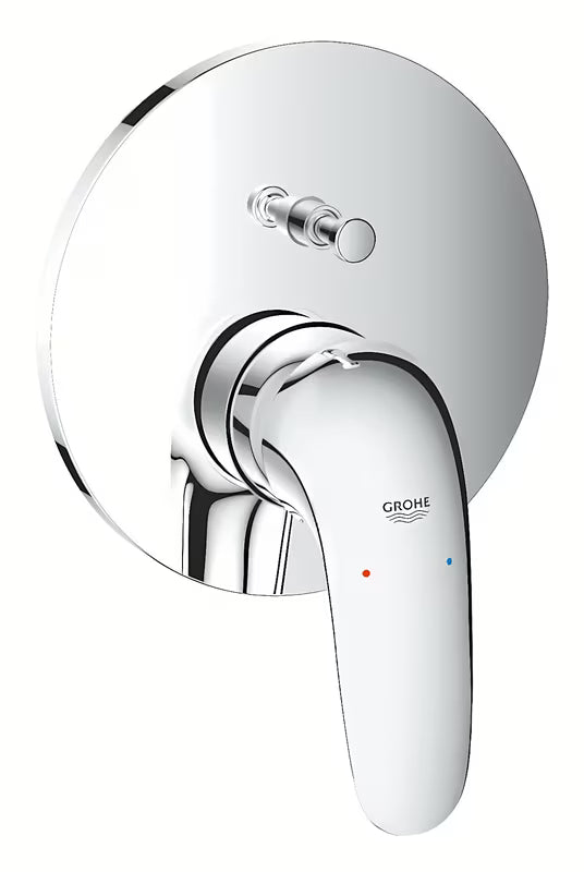 Podometna pršna/armatura za kad Grohe Eurostyle Solid v krom izvedbi z ročico in 2-smernim preklopnikom.