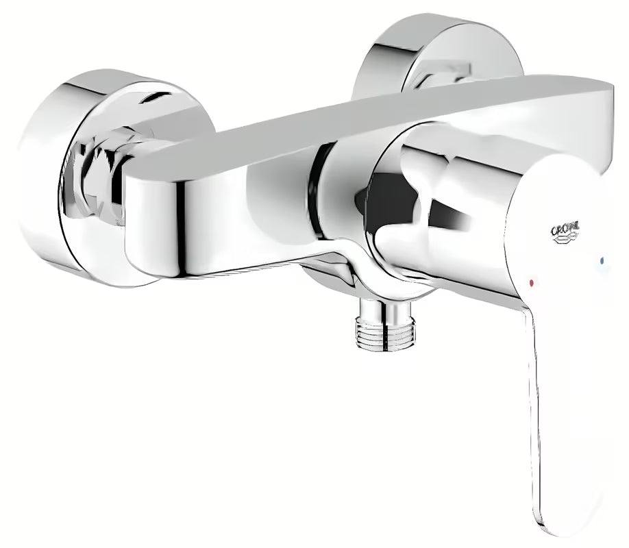Kromirana stenska enoročna armatura za tuš Grohe Eurostyle Cosmopolitan s tehnologijo Grohe SilkMove