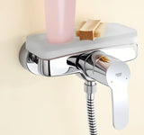 Kromirana stenska enoročna armatura za tuš Grohe Eurostyle Cosmopolitan s tehnologijo Grohe SilkMove