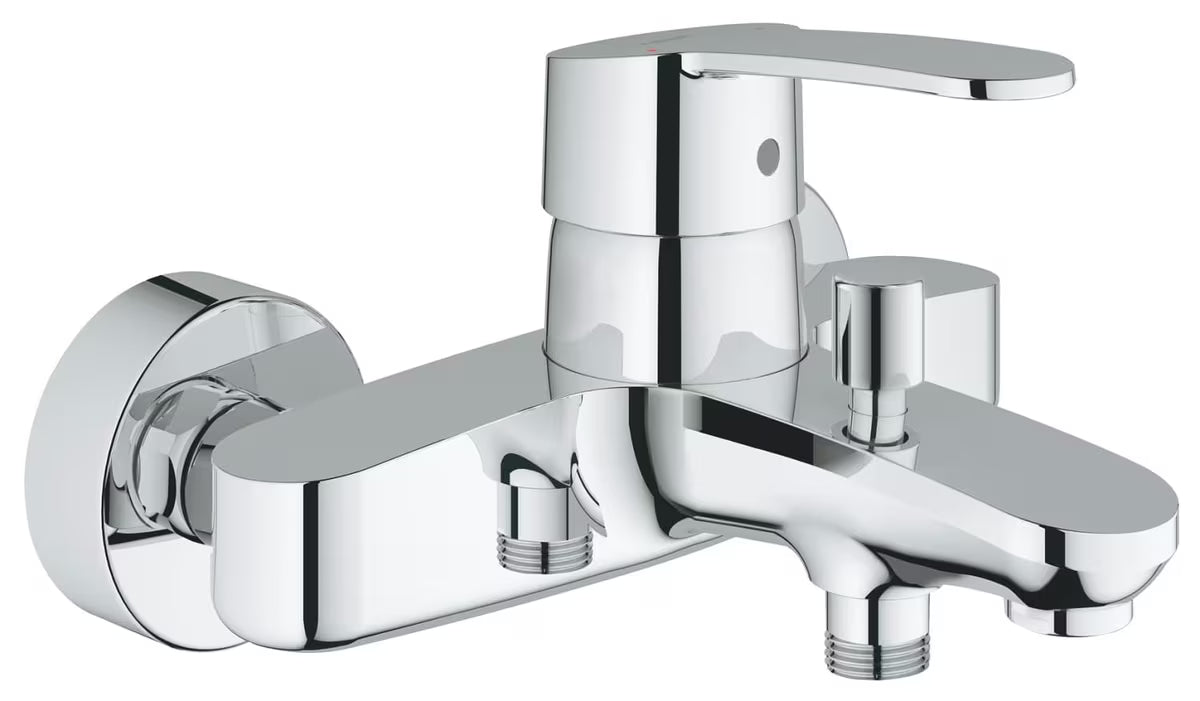 Kromirana stenska armatura za kad Grohe Eurostyle Cosmopolitan z ročnim upravljanjem in preklopom kad/prha.