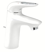 Umivalniška enoročna armatura Grohe Eurostyle New z odtokom v izvedbi moon white in krom