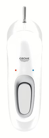 Umivalniška enoročna armatura Grohe Eurostyle New z odtokom v izvedbi moon white in krom