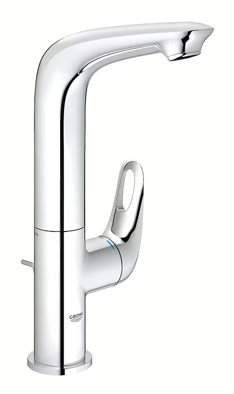 Grohe Eurostyle New visoka enoročna stoječa armatura za umivalnik z odtokom v krom izvedbi