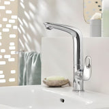 Grohe Eurostyle New visoka enoročna stoječa armatura za umivalnik z odtokom v krom izvedbi