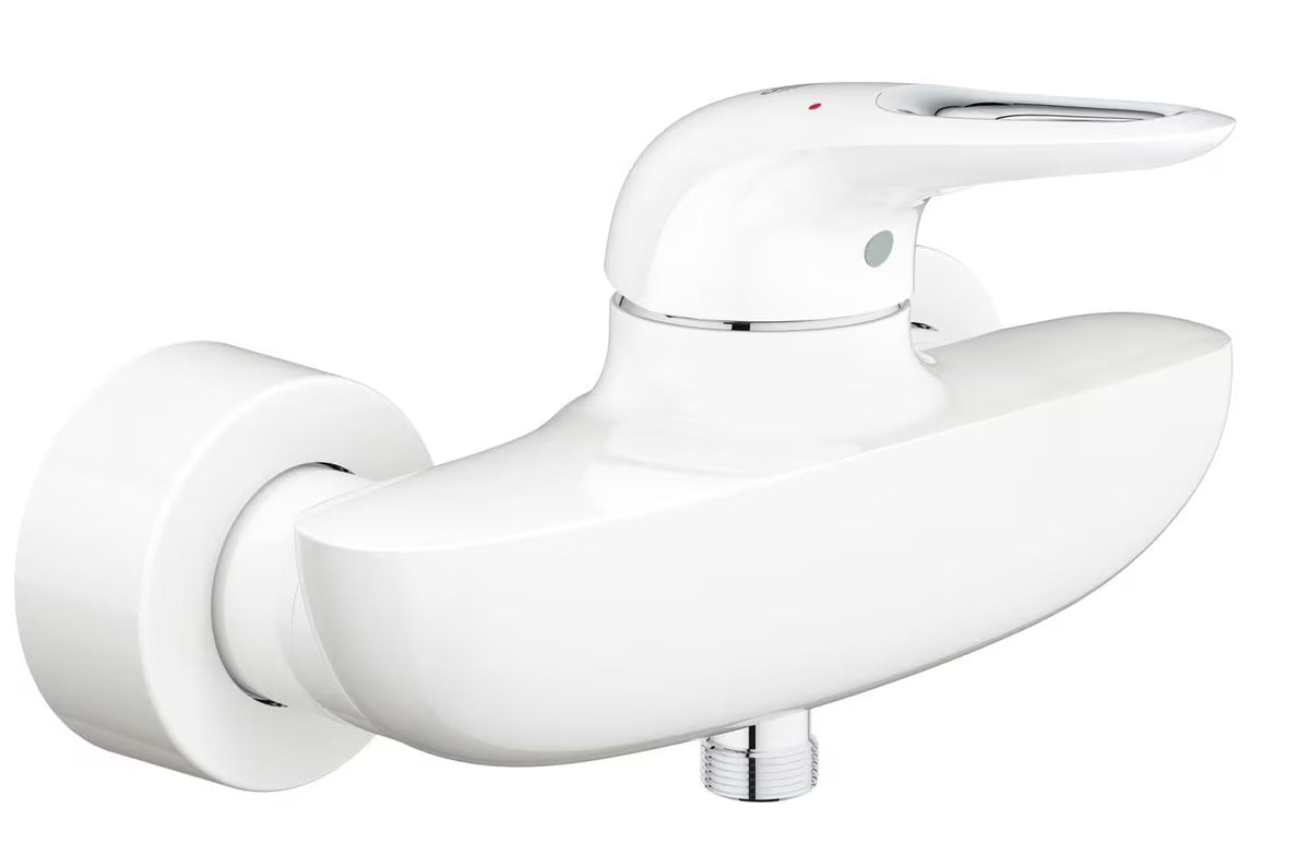 Grohe Eurostyle New enoročna stenska armatura za tuš v izvedbi Moon White krom