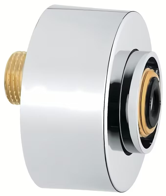 Pokrivna rozeta s priključkom Grohe s kromirano površino Grohe StarLight in dušilcem hrupa.