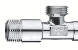 Kotni ventil Grohe Universal s kovinskim ročajem in rozeto, DN 15