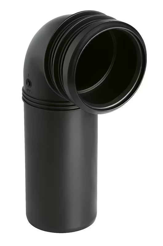 Odtočno koleno Grohe v črni barvi pro DN90 s kotom 90°