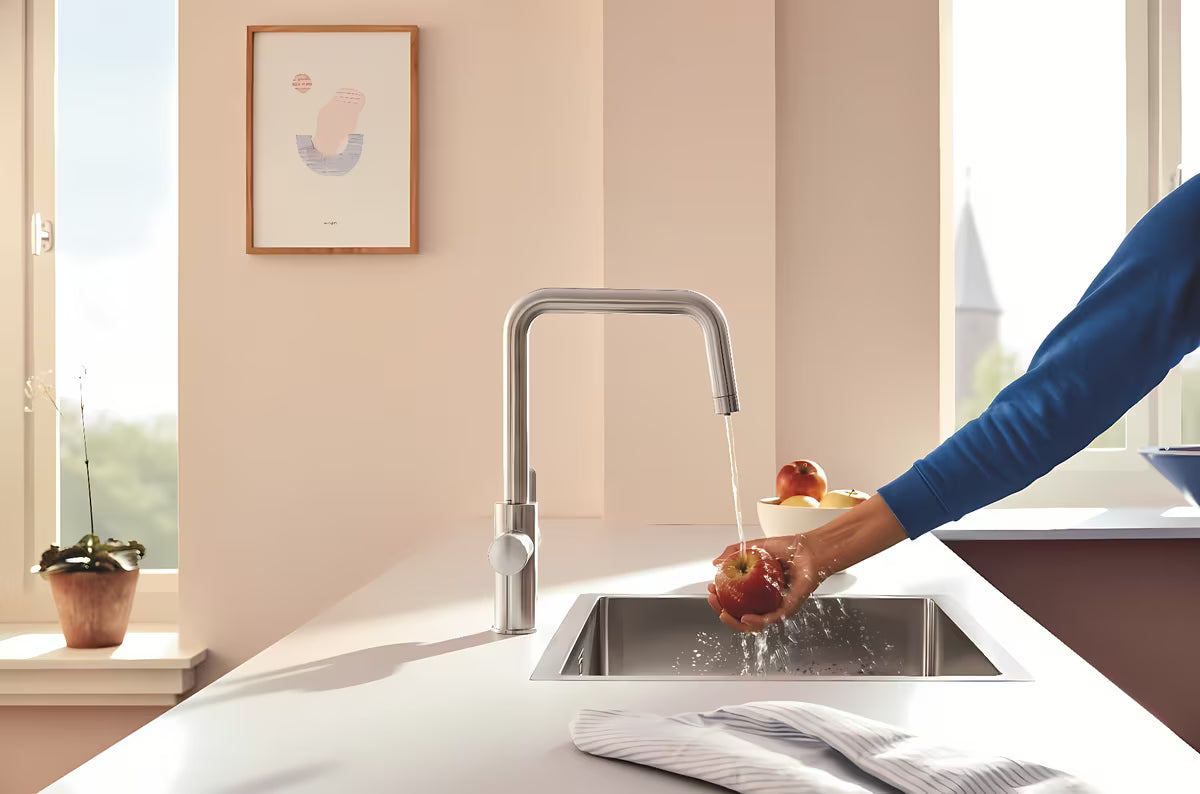 Armatura za Pomivalno Korito Grohe Blue Pure 2022 s filtrirno funkcijo v izvedbi supersteel