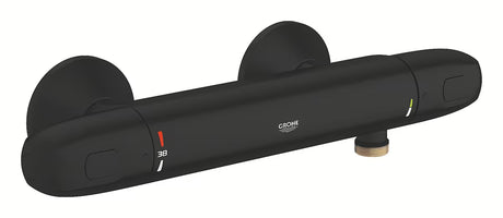 Termostatska stenska armatura za tuš Grohe Grohtherm 1000 v mat črni barvi