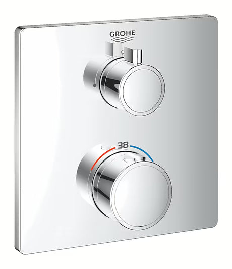 Grohe Grohtherm podometna termostatska armatura za tuš v krom izvedbi
