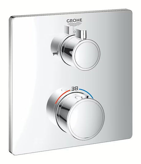 Podometna termostatska armatura za tuš Grohe Grohtherm v krom izvedbi