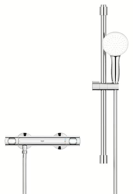 Grohe Grohtherm 500 termostatska armatura za tuš v kromu s pršno garnituro z letvijo