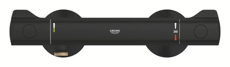 Termostatska stenska armatura za tuš Grohe Grohtherm 800 v mat črni barvi