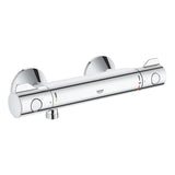 Krom termostatska armatura za tuš Grohe Grohtherm 800 pro za stensko montažo.