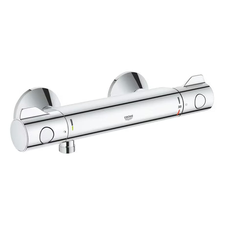 Krom termostatska armatura za tuš Grohe Grohtherm 800 pro za stensko montažo.