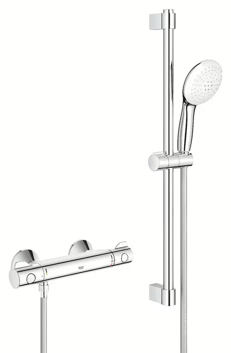 Grohe Grohtherm 800 termostatska armatura za tuš v kromu s pršno garnituro z drogom