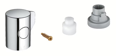 Zaporni ročaj Grohe Grohtherm 800 s kromirano površino StarLight in EcoButton.