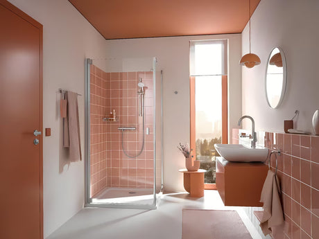 Grohe Grohtherm 800 Cosmopolitan termostatska armatura za tuš v kromu s pršno garnituro z drogom