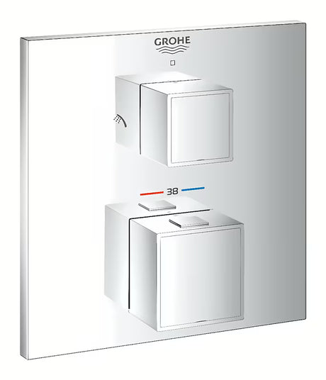 Podometna termostatska armatura za tuš Grohe Grohtherm Cube v krom izvedbi
