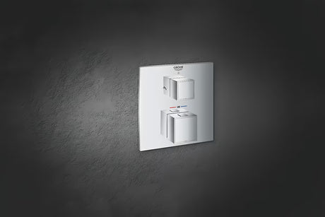 Podometna termostatska armatura za tuš Grohe Grohtherm Cube v krom izvedbi