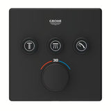 Podometna termostatska armatura za tuš Grohe Grohtherm smartcontrol v izvedbi phantom black