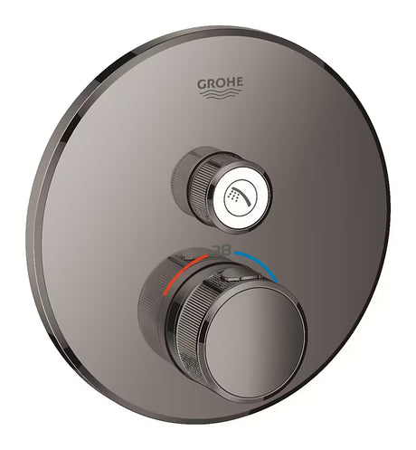 Podometna termostatska armatura za tuš Grohe Grohtherm smartcontrol v barvi hard graphite