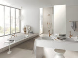 Podometna termostatska armatura za tuš Grohe Grohtherm smartcontrol v različici warm sunset z upravljanjem smartcontrol