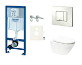 Viseči WC set Vitra Integra z modulom Grohe Rapid SL, splakovalnikom, tipko in sedežem WC školjka
