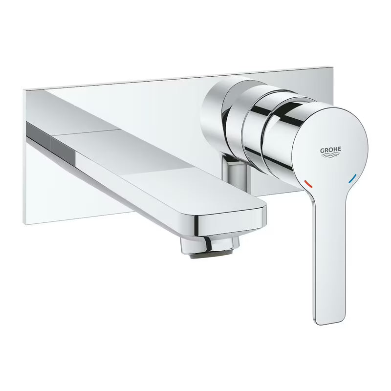 Kromirana podometna armatura za umivalnik Grohe Lineare pro za stensko montažo z ročnim upravljanjem