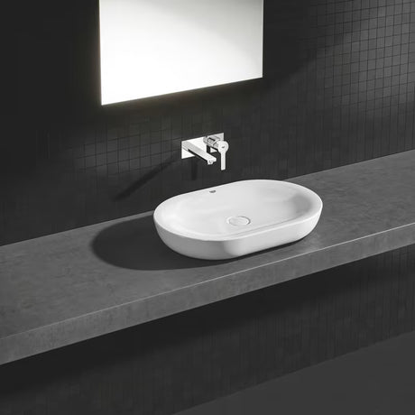 Kromirana podometna armatura za umivalnik Grohe Lineare pro za stensko montažo z ročnim upravljanjem