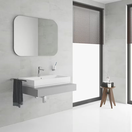 Kromirana enoročna armatura za umivalnik Grohe Lineare s click-clack-odtokom in minimalističnim dizajnom