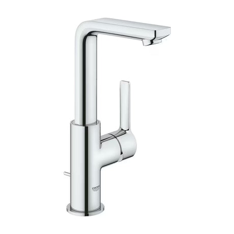 Grohe Lineare visoka enoročna armatura za umivalnik z odtokom v krom izvedbi