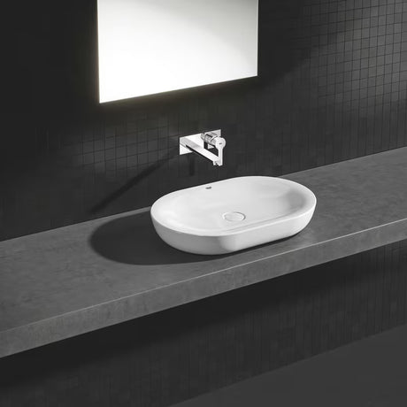 Kromirana stenska podometna armatura za umivalnik Grohe Lineare z ročnim upravljanjem