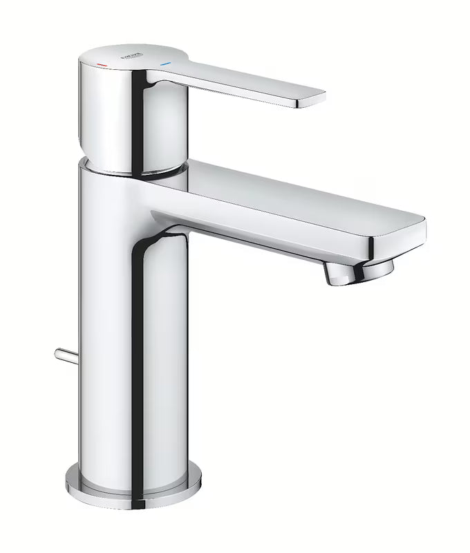 Kromirana armatura za umivalnik Grohe Lineare z ročnim upravljanjem in kratkim izlivom