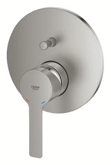 Podometna enoročna armatura za tuš Grohe Lineare v izvedbi supersteel z 2-smernim preklopnikom