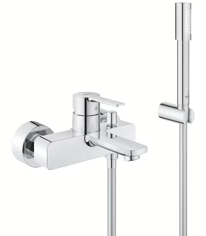Stenska armatura za kad Grohe Lineare s tuš setom v krom izvedbi