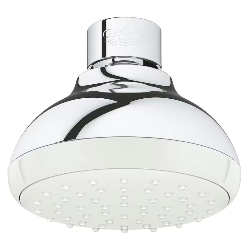 Kromirana nadglavna prha Grohe New Tempesta Classic s curkom Rain in krogličnim zglobom