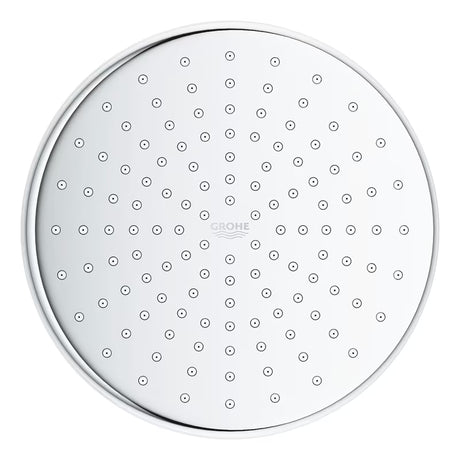 Krom nadglavna prha Grohe New Tempesta 210 s curkom Rain ter tehnologijama DreamSpray in SpeedClean.