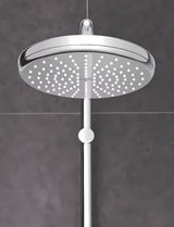 Krom nadglavna prha Grohe New Tempesta 210 s curkom Rain ter tehnologijama DreamSpray in SpeedClean.