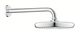 Nadglavna prha Grohe Tempesta 210 s tuš ročko v krom izvedbi, curek Rain