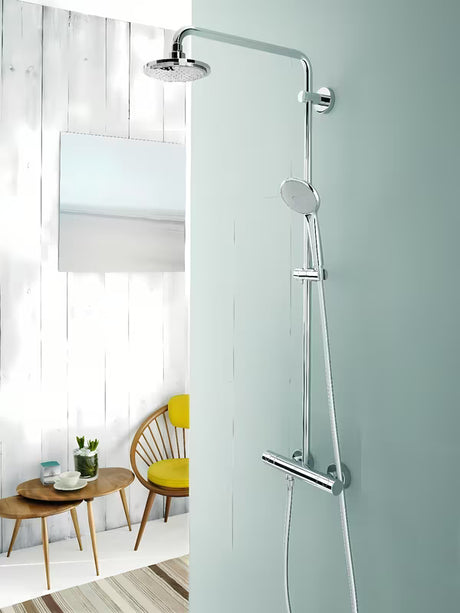 Tušni sistem Grohe New Tempesta Cosmopolitan 160 s termostatsko armaturo v krom izvedbi