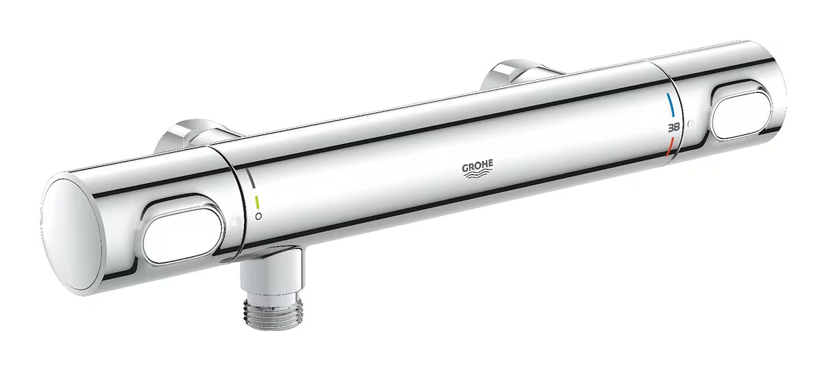 Kromirana termostatska armatura za tuš Grohe Precision Flow pro za stensko montažo