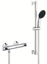 Grohe Precision Flow termostatska armatura za tuš v krom izvedbi s pršno garnituro in letvijo