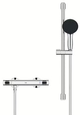 Grohe Precision Flow termostatska armatura za tuš v krom izvedbi s pršno garnituro in letvijo