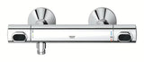 Grohe Precision Flow termostatska armatura za tuš v krom izvedbi s pršno garnituro in letvijo