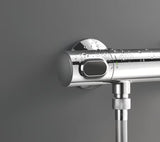 Grohe Precision Flow termostatska armatura za tuš v krom izvedbi s pršno garnituro in letvijo
