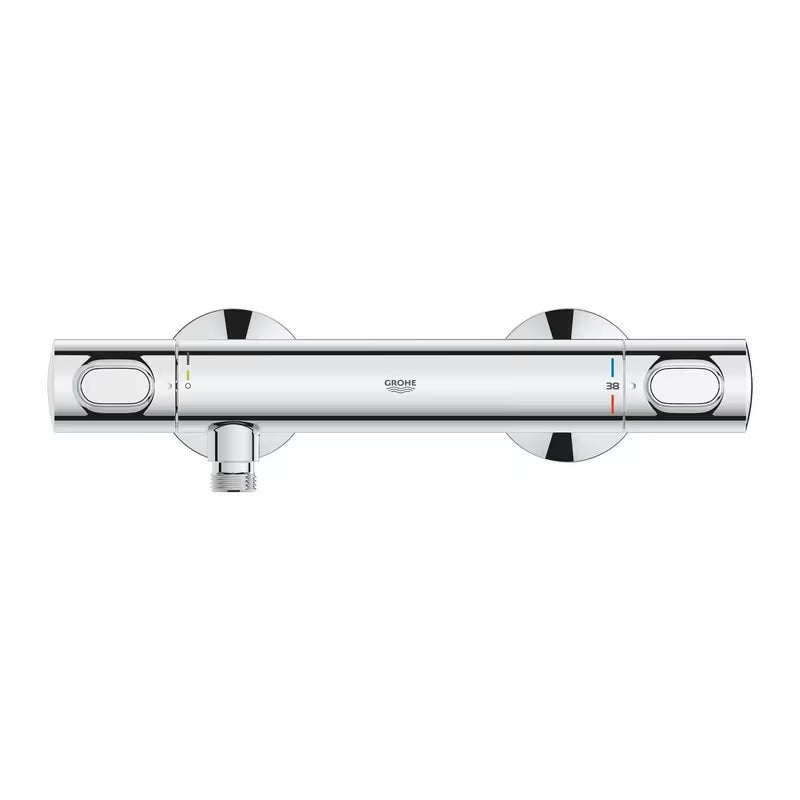 Termostatska stenska armatura za tuš Grohe Precision Flow v krom izvedbi s SafeStop in EcoJoy